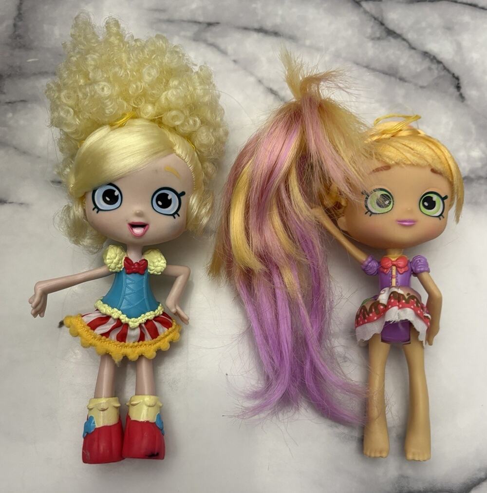 RARE Shopkins Shoppie Poppette And Pam Cakes Doll Figure